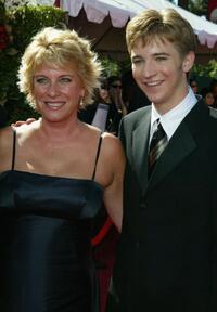 Barbara Hall and Michael Welch at the 56th Annual Primetime Emmy Awards.