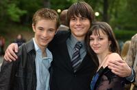 Michael Welch, Jason Ritter and Amber Tamblyn at the CBS Upfront Previews 2003-2004.