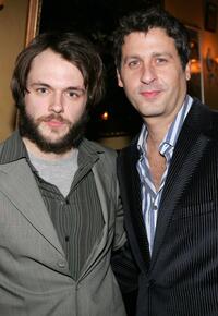 Christopher Denham and Gary Wilmes at the after party of the opening night of "Red Light Winter."
