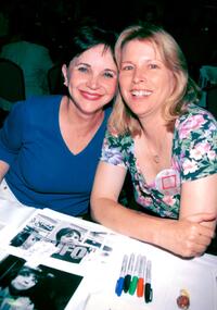 Cindy Williams and Candy Clark at the Hollywood Collectors and Celebrities Show.