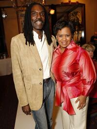 Kevan Hall and Chandra Wilson at the holiday party hosted by Jenny Jones with a special fashion show.