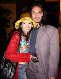 Valeria Hernandez and Jesse Borrego at the after party of the California premiere of "Empire."