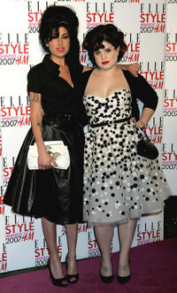 Amy Winehouse and Kelly Osbourne at the ELLE Style Awards 2007 in London.