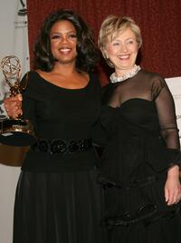 Oprah Winfrey and Hillary Rodham Clinton at the 33rd International Emmy Awards Gala at the Hilton Hotel.