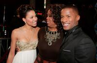 Oprah Winfrey, Actress Jurnee Smollett and Nate Parker at the Los Angeles premiere of "The Great Debaters".