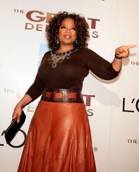 Oprah Winfrey at the Los Angeles premiere of "The Great Debaters".