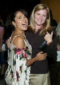 Mare Winningham and Salma Hayek at the Academy of Motion Picture Arts and Sciences for the film premiere of "The Maldonado Miracle".