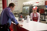 Seth Rogen as Ronnie and Collette Wolfe as Nell in "Observe and Report."