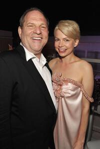 Harvey Weinstein and Michelle Williams at the after party of the France premiere of "Blue Valentine."