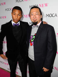 Pharrell Williams and Takashi Murakami at the MOCA New 30th Anniversary Gala in California.