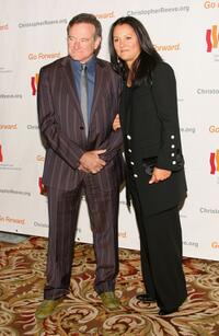Robin Williams and his wife at the Christopher and Dana Reeve Third Annual Foundation Los Angeles Gala at the Century Plaza.