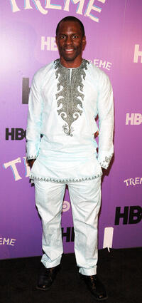 Gbenga Akinnagbe at the New York premiere of "Treme."