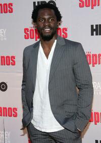 Gbenga Akinnagbe at the premiere of "The Sopranos."