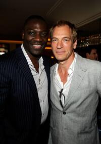 Adewale Akinnuoye-Agbaje and Julian Sands at the UK Film Council US Post Oscars Brunch.
