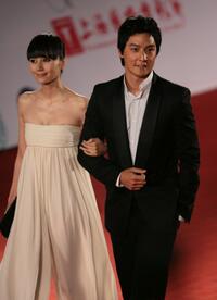 Quan Yuan and Daniel Wu at the opening ceremony of 11th Shanghai International Film Festival.