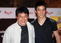 Jackie Chan and Daniel Wu at the promotion of "Shinjuku Incident."