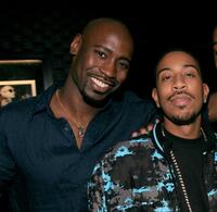D.B. Woodside and Chris "Ludacris" Bridges at the Bridges' "Release Therapy" listening party.