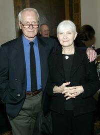 Joanne Woodward and husband Paul Newman at the National Actors Theater Benefit.