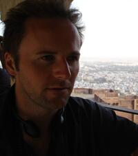 Director Rupert Wyatt on the set of "The Escapist."