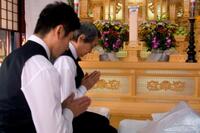 Masahiro Motoki as Daigo Kobayashi and Tsutomu Yamazaki as Sasaki in "Departures."