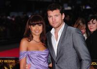 Natalie Mark and Sam Worthington at the London premiere of "Clash of the Titans."