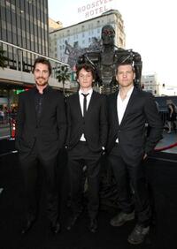 Christian Bale, Anton Yelchin and Sam Worthington at the premiere of "Terminator Salvation."