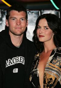 Sam Worthington and Victoria Hill at the premiere of "Macbeth."