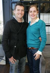 Sam Worthington and Victoria Thaine at the "Two Twisted" TV series launch luncheon.