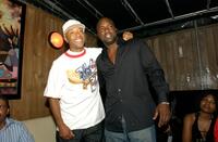 Russell Simons and Malik Yoba at the pre-launch party for the Hip-Hop Team Vote Get Out The Vote Tour.