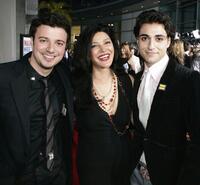 Sam Golzari, Shohreh Aghdashloo and Tony Yalda at the premiere of "American Dreamz."