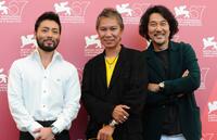 Takayuki Yamada, director Takashi Miike and Koji Yakusho at the photocall of "13 assassins" during the 67th Venice Film Festival.