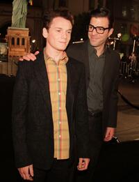 Anton Yelchin and Zachary Quinto at the premiere of "Cloverfield."