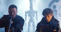 Christian Bale as John Connor and Anton Yelchin as Kyle Reese in "Terminator Salvation."