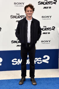 Anton Yelchin at the California premiere of "The Smurfs 2."
