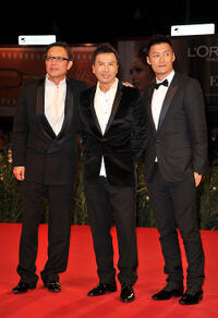 Director Andrew Lau, Donnie Yen and Shawn Yue at the premiere of "Legend Of The Fist: The Return Of Chen Zhen" during the 67th Venice Film Festival.