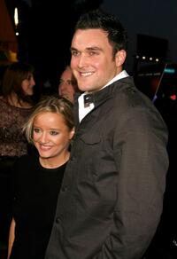 Lucy Davis and Owain Yeoman at the premiere of "The TV Set."