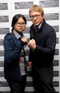 Charlyne Yi and Nicholas Jasenovec at the premiere of "Paper Heart" during the Times BFI 53rd London Film Festival.