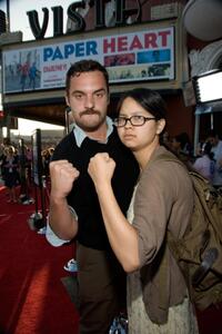 Jake Johnson and Charlyne Yi at the Los Angeles screening of "Paper Heart."