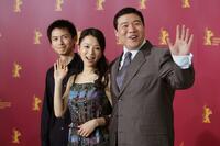 Lu Yulai, Zhang Jingchu and Feng Li at the photocall of "Kong Que" during the 55th annual Berlinale International Film Festival.
