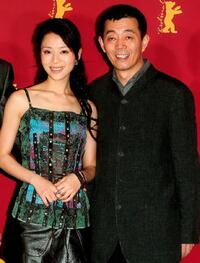 Zhang Jingchu and Gu Changwei at the photocall of "Kong Que during the 55th annual Berlinale International Film Festival.