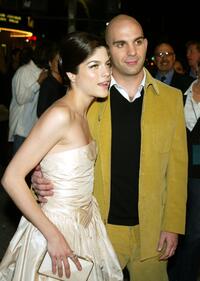 Selma Blair and Ahmet Zappa at the premiere of "Hellboy."