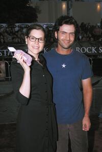 Lisa Loeb and Dweezil Zappa at the premiere of "Rock Star."