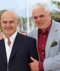 Luca Zingaretti and Marco Tullio Giordana at the photocall of "Une Histoire Italienne" during the 61st International Cannes Film Festival.