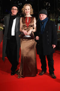 August Zirner, Juliane Koehler and Axel Prahl at the premiere of "True Grit" in Germany.