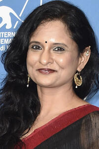 Geetanjali Kulkarni at the "Court" photocall during the 71st Venice Film Festival.