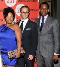Kimberly Hebert Gregory, Kevin Isola and Daniel Breaker at the after party of the Off-Broadway Opening Night of "By The Way, Meet Vera Stark" in New York.