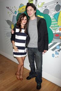 Rachel Bilson and Zach Braff at the MTV's Total Request Live.
