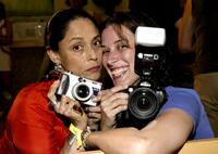 Sonia Braga and Carley Margolis at the "US Open" opening night party.