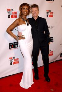 Iman and David Bowie at the Keep a Child Alive organization's 5th annual Black Ball.