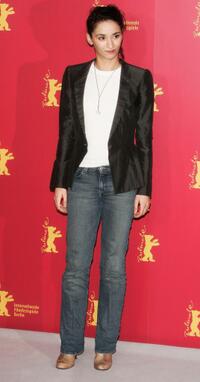 Rachida Brakni at the photocall of "One Day in Europe" during the 55th Annual Berlinale International Film Festival.